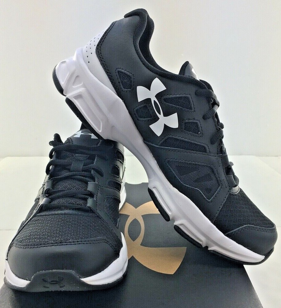 Men's Under Armour Zone 2 Athletic Shoe Black / White NEW FREE Shipping