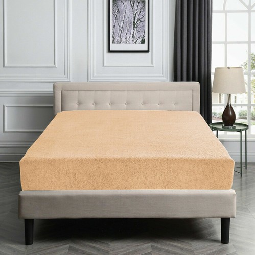 Teddy Bear Fleece Fitted Sheet OR Duvet Cover Set Sherpa Bedding Warm - Picture 3 of 36
