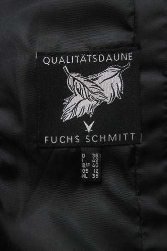 Fuchs Schmitt Daune Giacca Donna UK 12 Giù Imbottito Foderato Nero Zip Tessuta - Foto 10 di 15
