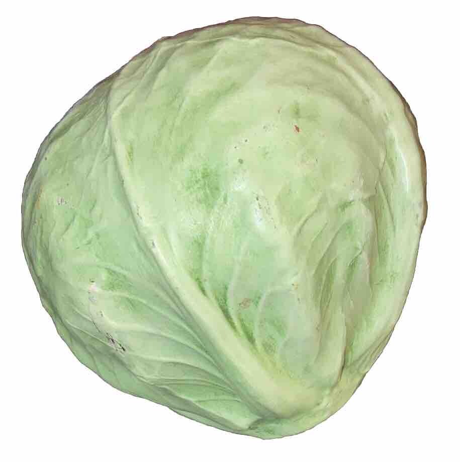 VTG Italy Lifesize Ceramic Cabbage Artificial Vegetable Figurine Single Piece