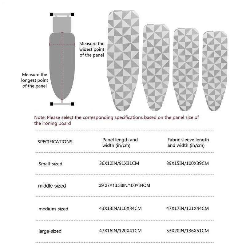 Cubierta de tabla de planchar resistente a quemaduras tabla de planchar gruesa cubierta acolchada  Foto 2 de 4