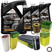 Mann Inspektionspaket 8L Mannol Longlife 504/507 5W-30 FüR BMW E38 730D