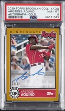 2020 TOPPS BROOKLYN COLLECTION AUTOS GOLD #AQQ ARISTIDES AQUINO PSA 8 AUTO