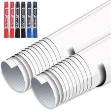 Whiteboard Sticker, 11ft Dry Erase Wallpaper, Peel and Stick Whiteboard Conta...