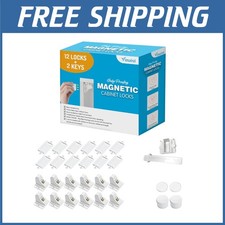 12 Locks, 2 Keys Magnetic Cabinet Locks