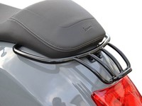 GepäCkträGer Hinten Moto Nostra Mit Soziushaltegriff Schwarz GläNzend FüR Vespa