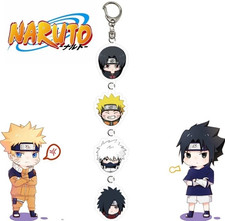 Naruto Shippuden Anime Dangling Acrylic Charm Bag Keychain Itachi Kakashi Sasuke