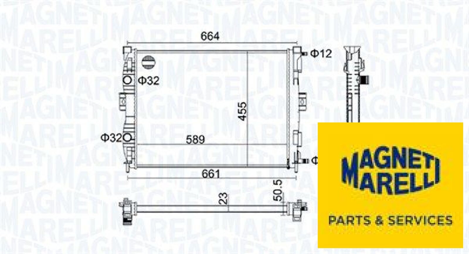 MAGNETI MARELLI 350213160600 Kühler für Motorkühlung Motorkühler