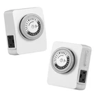 DEWENWILS Indoor Outlet Timer 2 Pack, 24Hr Programmable, 1875W,Grow Light & Lamp