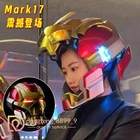 Iron Man 1:1 Helmet MK17 Voice Control Wearable ABS Mask LED Collection Gifts
