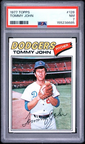 1977 Topps Tommy John #128 card