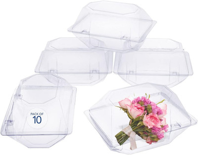 Clear Plastic Flower Box for Corsage, Boutonniere, Rose, Orchid Prom Wedding Cra