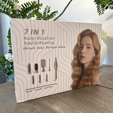 7 in 1 Automatic Hair Curler With Interchangeable Barrels 300M Negative Ions
