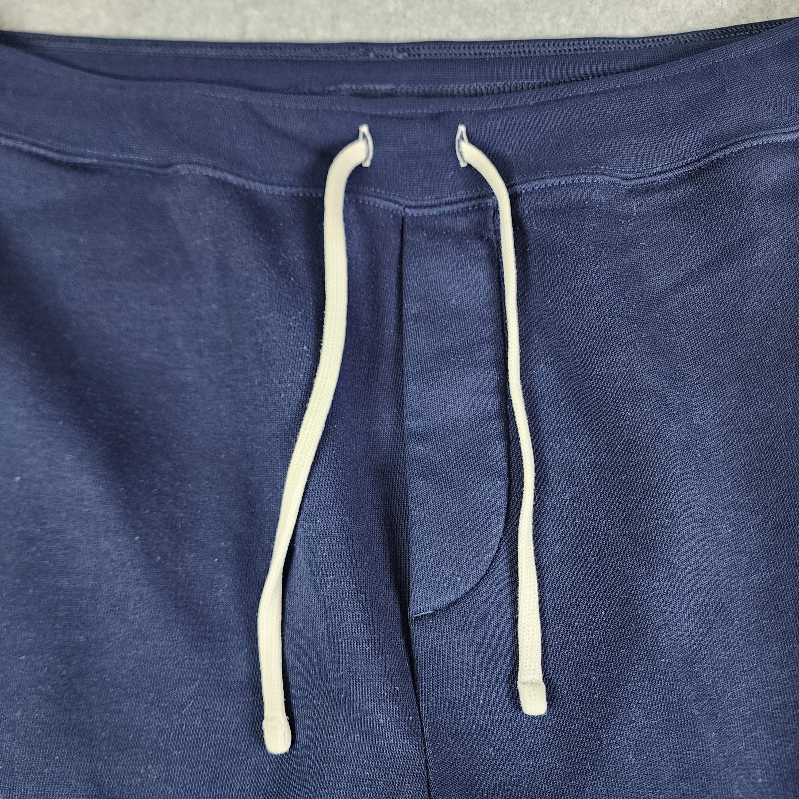 Polo Ralph Lauren Sweat Shorts Mens XL Navy Blue White Pony Drawstring Pockets thumbnail 3