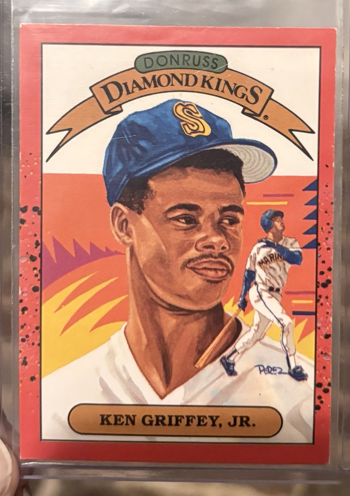 1990 Donruss Diamond Kings Ken Griffey Jr Rookie RC #4 Seattle Mariners