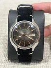 Vintage Seiko 7006-8089 Automatic 17J Brown Sunburst Dial Day Date Japan
