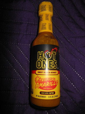 HEATONIST HOT ONES HOT SAUCE TROPICAL AMARILLO 5 OZ HEAT /10  EXP 10/27 SEALED