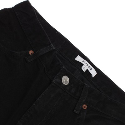 Re/Done NWT Denim Jeans 24 US 70s Low Rise Bell Bottom in Black 100% Cotton