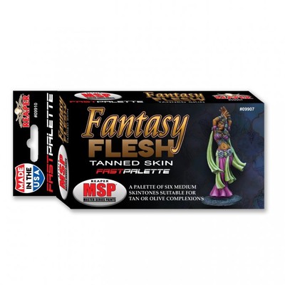Reaper 09907 Reaper Fast Palette: Fantasy Flesh - Tanned Skin Paint Sets