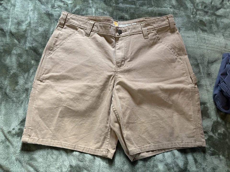 Carhartt шорты лот из 3 женщин 10 бежевый серый Workwear холст открытый плотник - Изображение 2 из 4