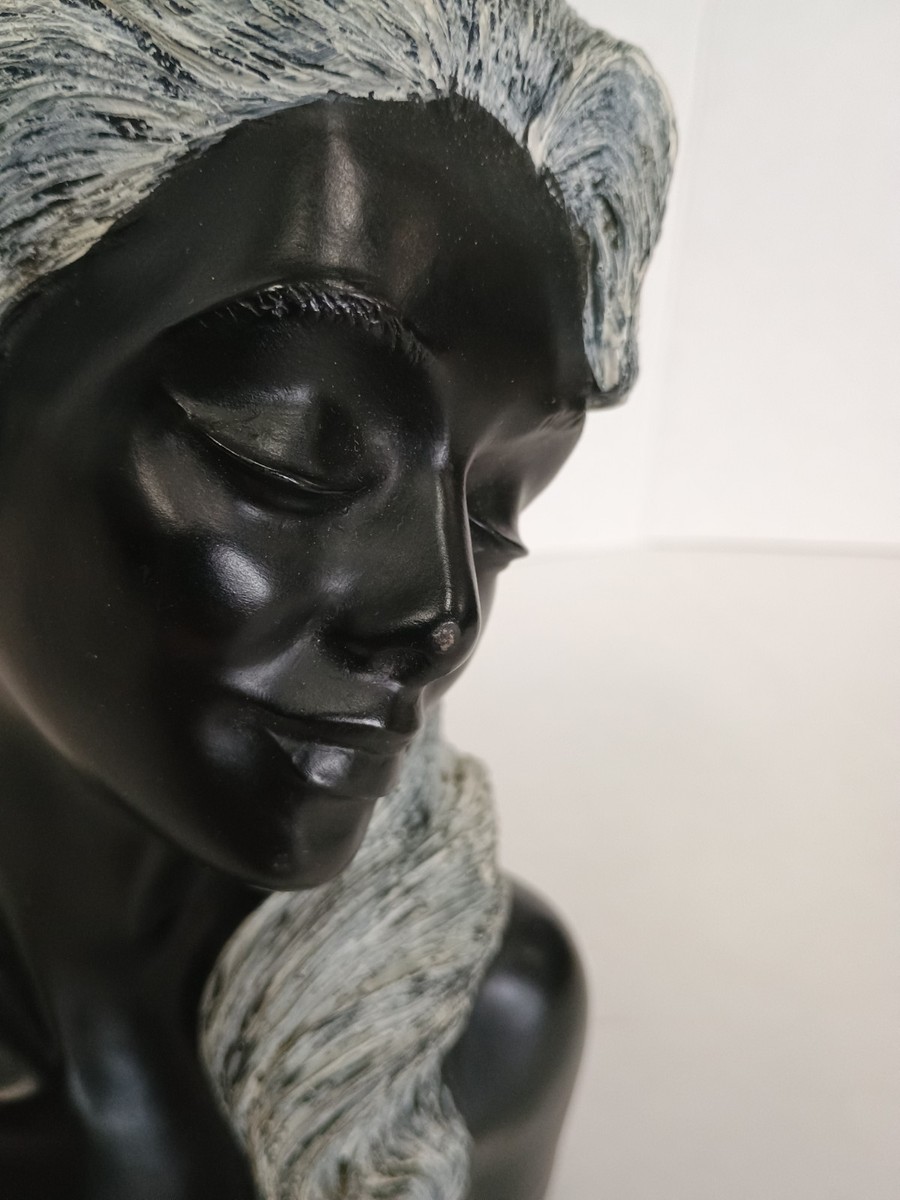 FRANK SCHIRMAN フランクシャーマン1969年 MELIA 黒珊瑚 VTG 1969 Frank Schirman Black Coral MELIA Hawaiian Lady Bust