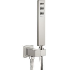 SUS304 Stainless Steel Handheld Shower Wand High Brushed Nickel Straight Style