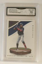 2020 Panini Chronicles #7 Ronald Acuña Jr. Magnitude Purple /25 - GMA 10