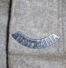 WW1 WW2 AUSTRALIA SHOULDER BADGES (pair) AUSTRALIAN MILITARY FORCES REPRODUCTION