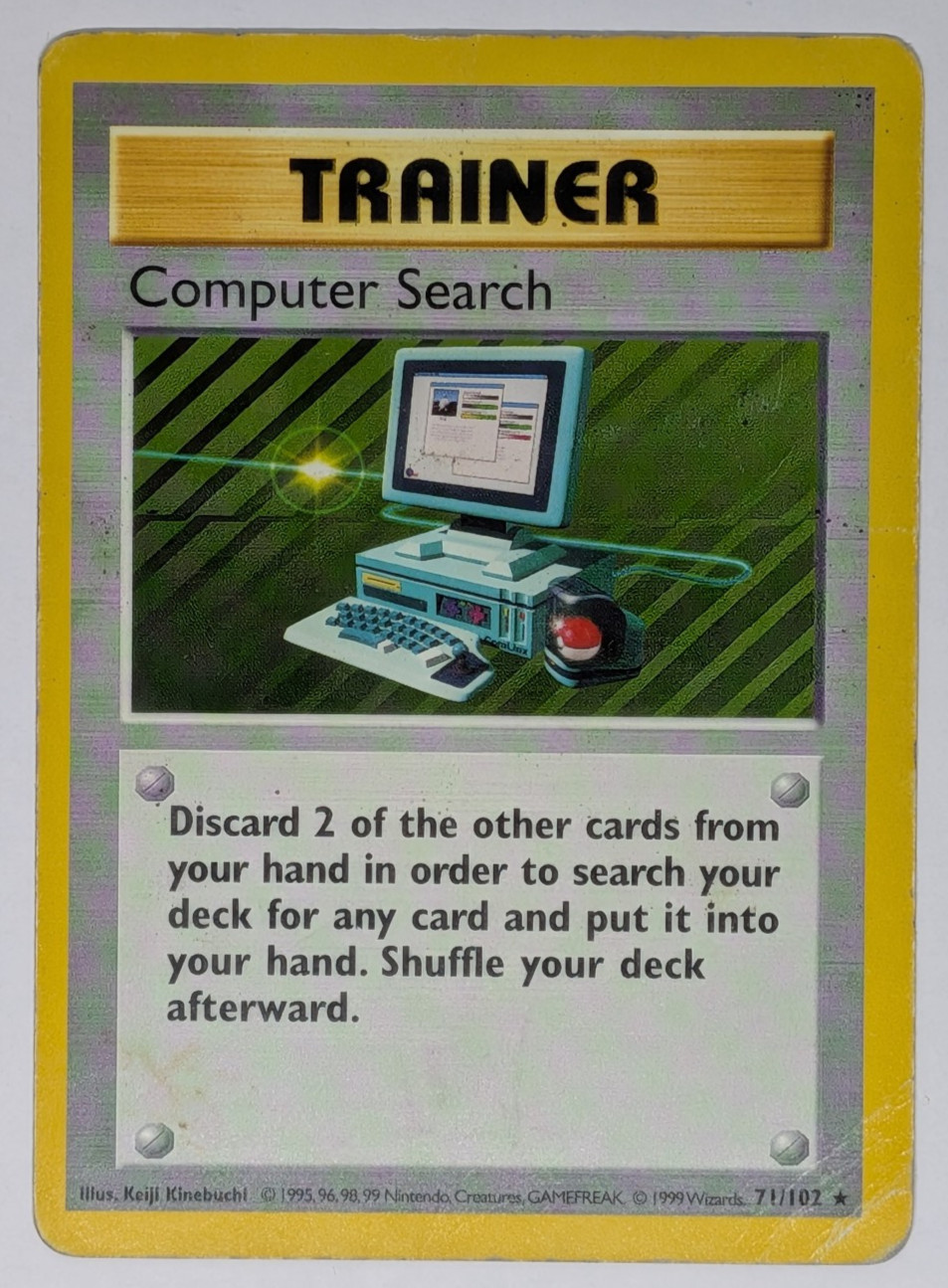 Computer Search 71/102 Rare - Base Set - Pokemon Trading Card Game TCG - HP