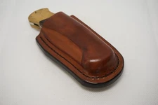 handmade buck 112 leather sheath deep saddle waxed upright Sheath Only
