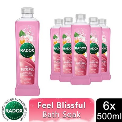 Radox Feel Blissful Bath Soak, Calendula & Rose, 6er Pack, 500ml