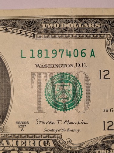 $2 Birthday Note (June 18th 1974) Fancy Serial Number | eBay