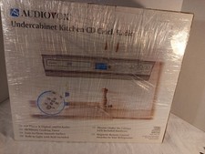 Audiovox Under Cabinet Kitchen CD Clock Radio AM/FM w Remote Timer New Open Box