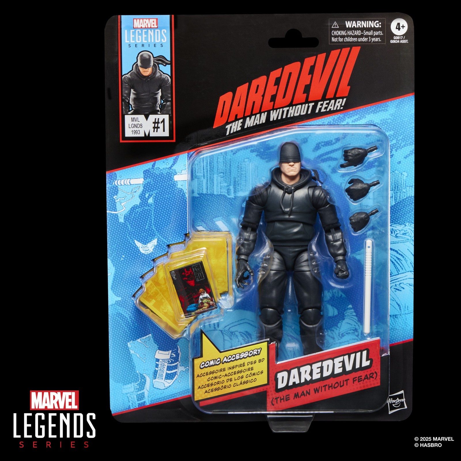 Figurine Marvel Legends Series Daredevil 15cm avec Accessoires de Combat