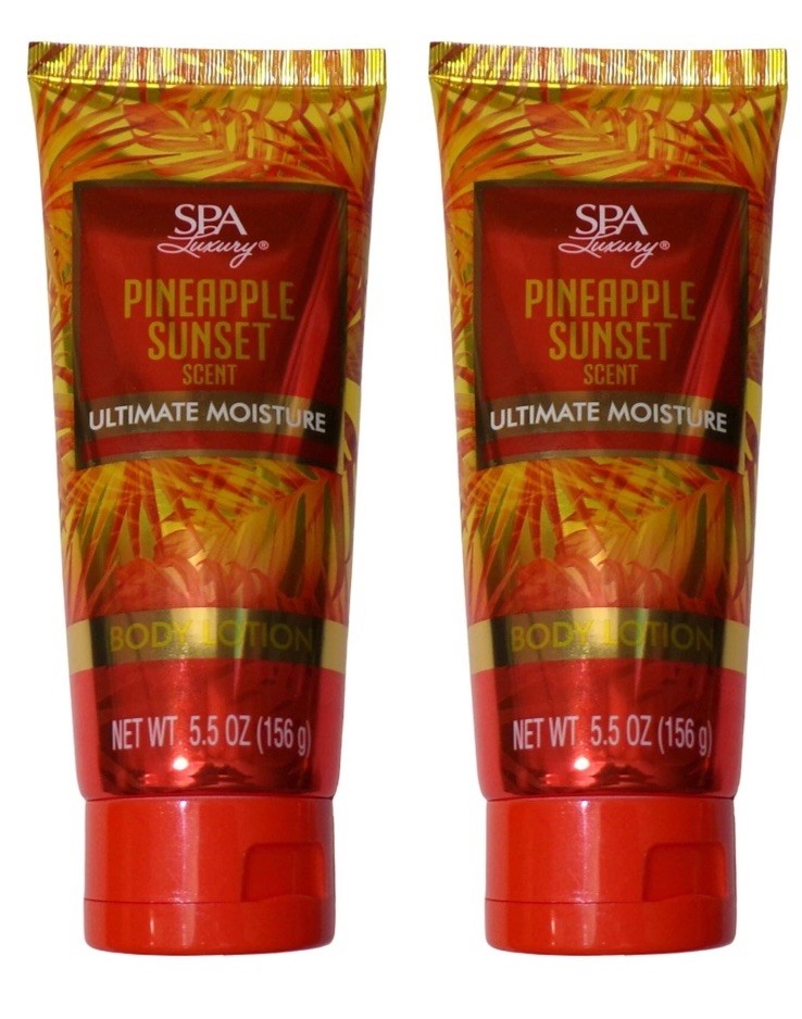 Spa Luxury Pineapple Sunset Ultimate Moisture - Body Lotion 5.5oz Set
