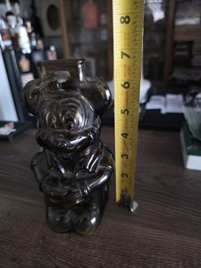 Vintage WALT DISNEY WORLD Glass Mickey Mouse BANK