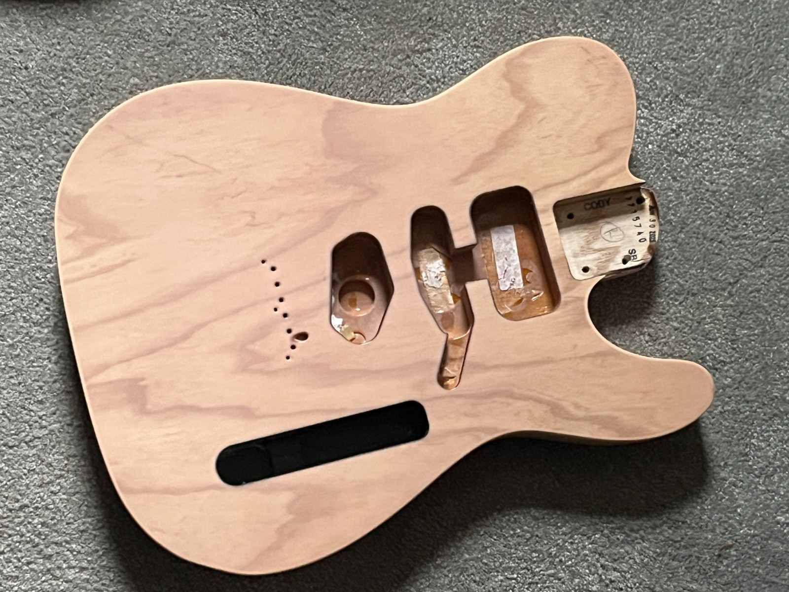 Fender Ultra Luxe Telecaster guitar body ash base coat cream binding