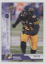 2018 Upper Deck CFL Purple 14/15 Simoni Lawrence #11 i9i