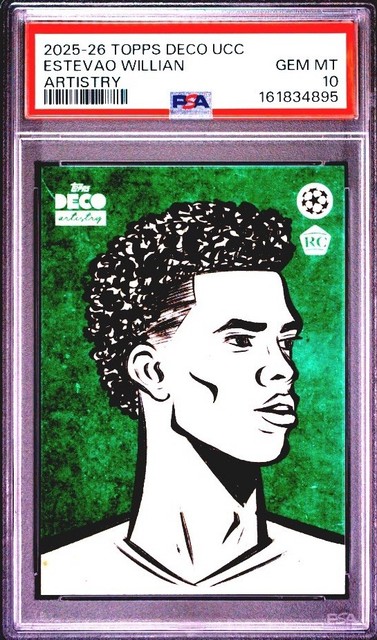 2025-26 Topps Deco UCC Estevao Willian Artistry Insert PSA 10 LOW POP