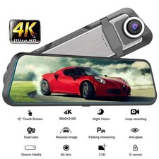 Streaming Media recorder 12" Rear View Mirror Camera Dash Cam Front Free Ship