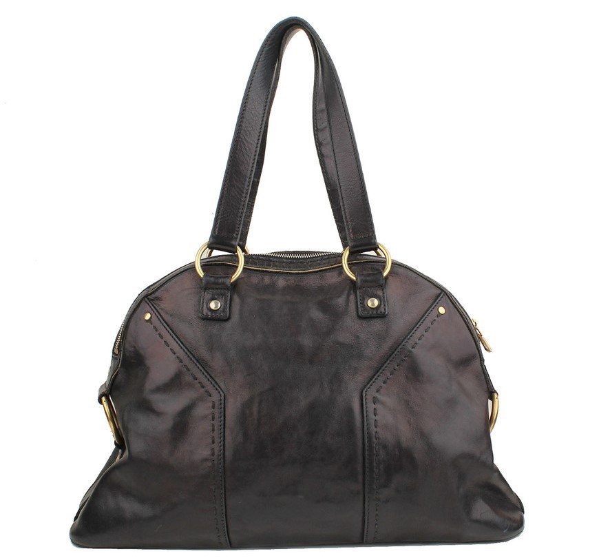 Borsa a tracolla Saint Laurent M nera con accenti dorati 12345