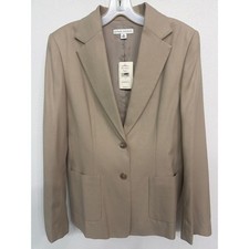 NWT Vintage Banana Republic Silk/Wool Two Button Blazer Beige Tan Women s Sz 10