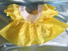 Fisher Price Puffalumps Yellow Dress White Lace Collar For Stuffed Animal