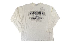 J. America Mens Virginia Cavaliers 1919 Phys. Ed. White L/S Shirt New Large