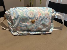 Versace Diaper Bag in Blue with changing mat used once