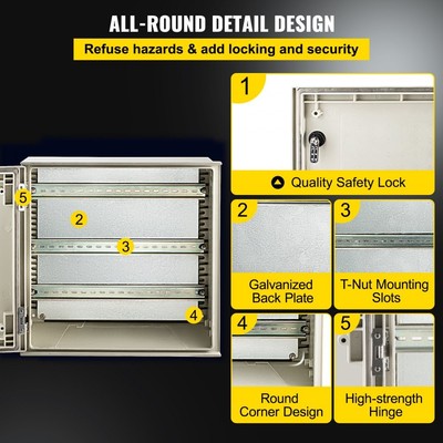 Fiberglas Electrical Housing Box Wall Mount Langlebige Design 39.9x39.9x20.1cm