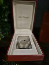 Vintage S.T Dupont Paris Silber Teller Guillotine Zigarrenschneider Sammlerstück selten