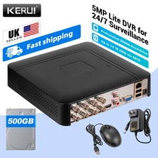 8 Channel Security 4 in 1 DVR Recorder with+500GHDD Surveillance Camera kits US