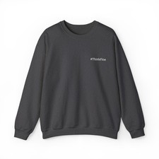 THIS IS FINE Hashtag Embroidered Sweatshirt Unisex Funny Sarcasm Quote Pullover 