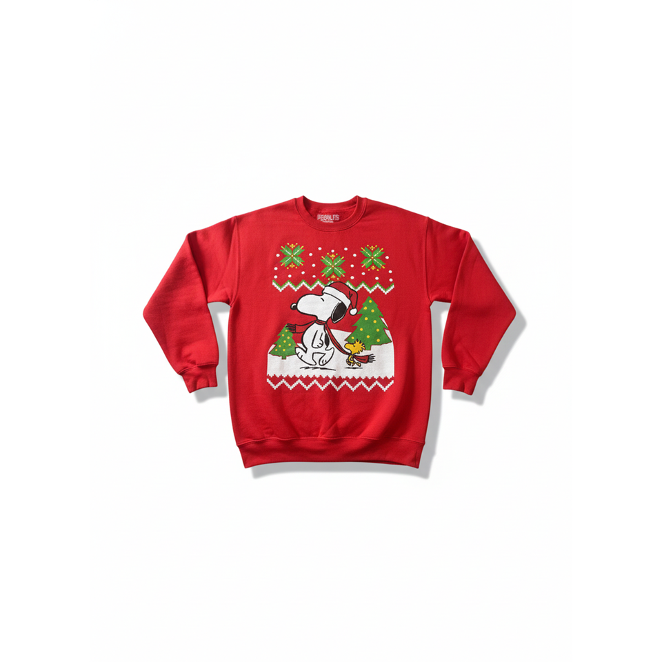 Snoopy Peanuts Ugly Christmas Sweatshirt Medium Red Unisex | eBay